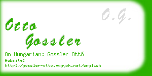 otto gossler business card